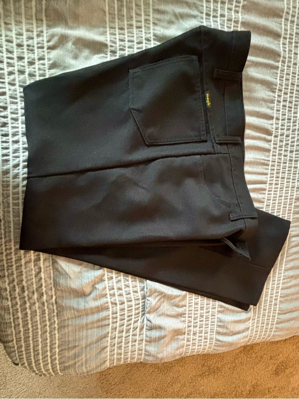 Wrangler Black western Zip-Front Trousers
